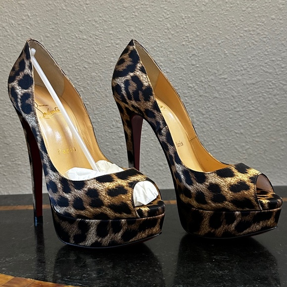 Christian Louboutin Lady Peep Toe Heels - Picture 1 of 7